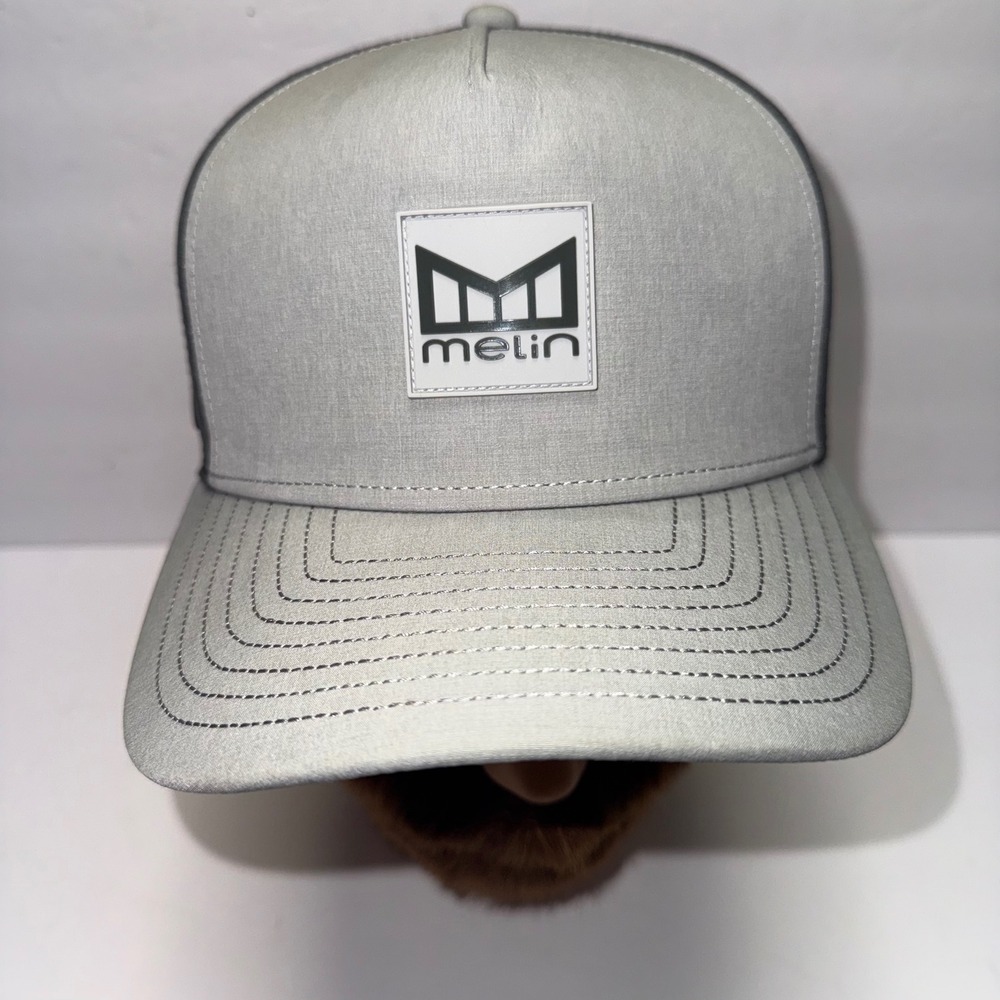 Melin Odyssey Chromatic Hydro Hat Mens XL Gray Perforated Trucker Cap